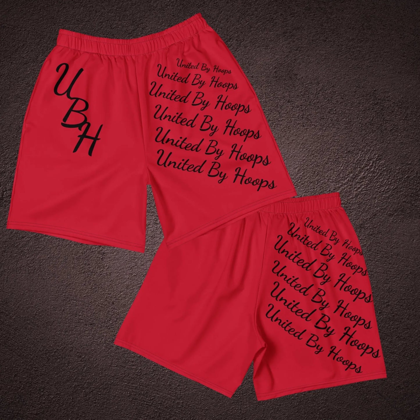 UBH Fancy Red Basketball Shorts United By Hoops