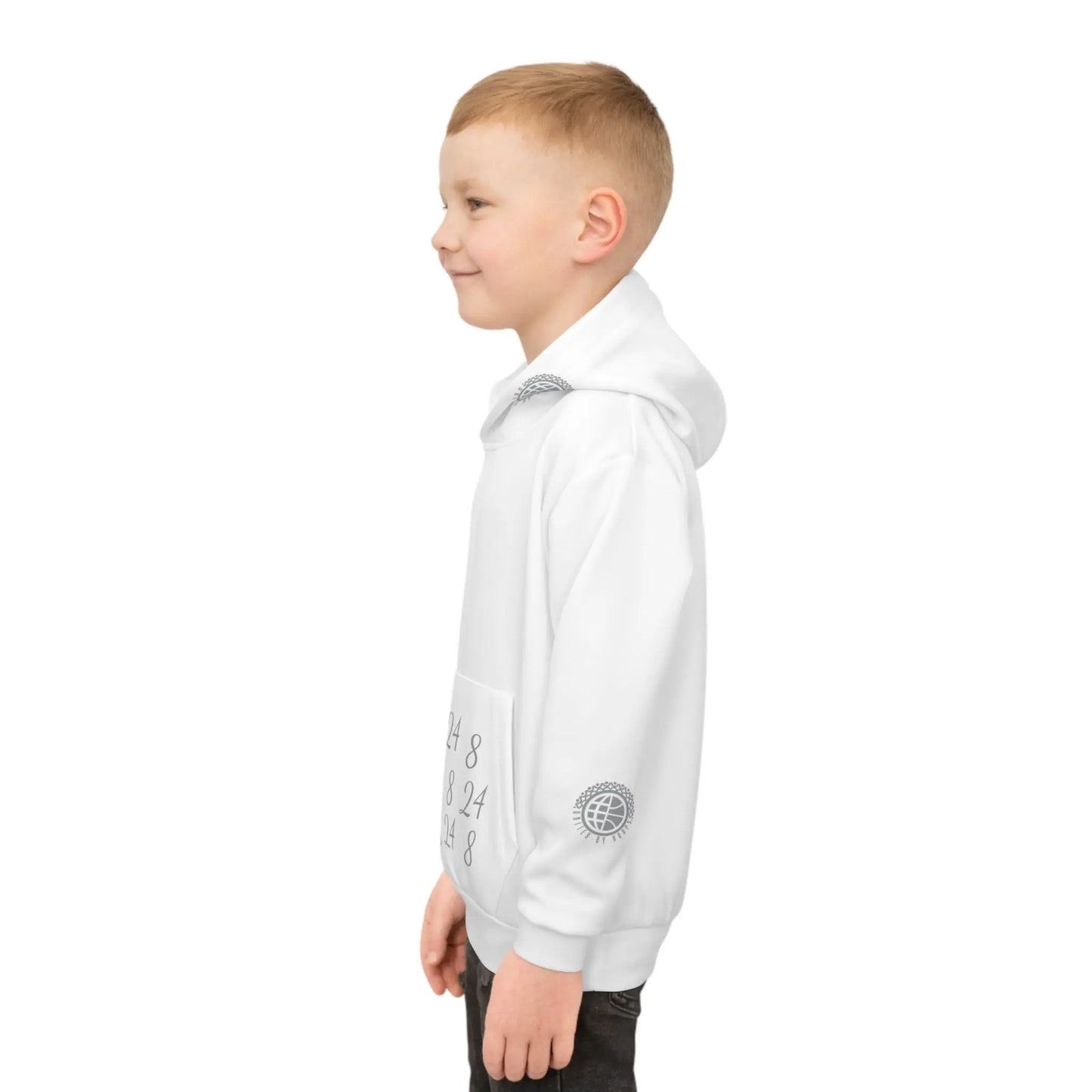 Silent Silver 24/8 Youth Hoodie Printify
