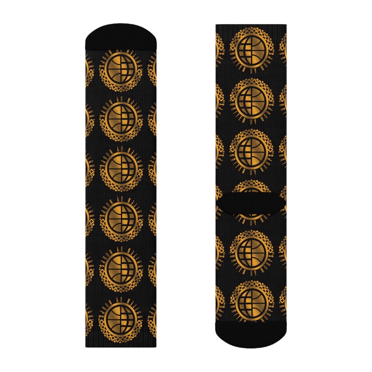 Black/Gold UBH Crew Socks