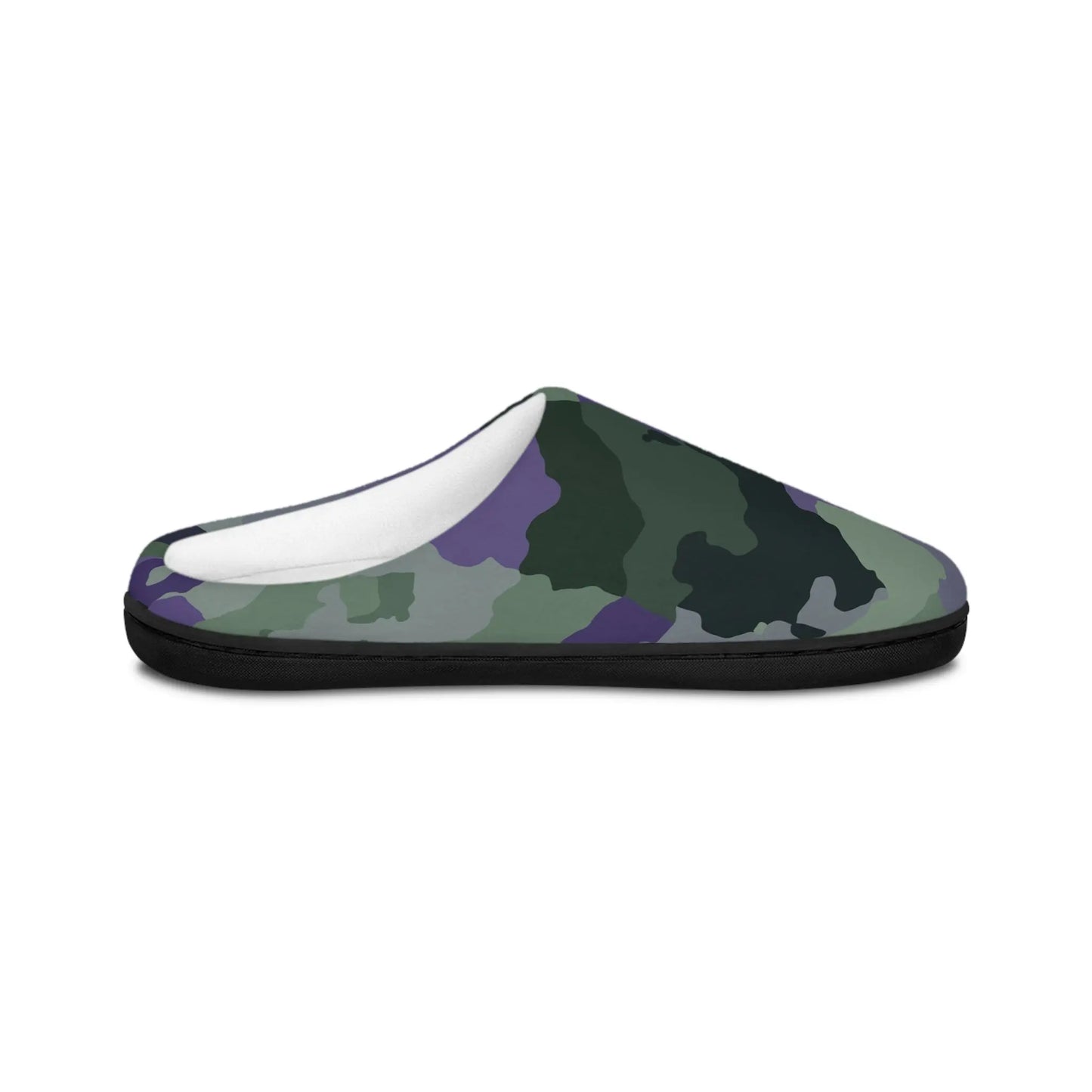Purp Camo Indoor Slippers Printify