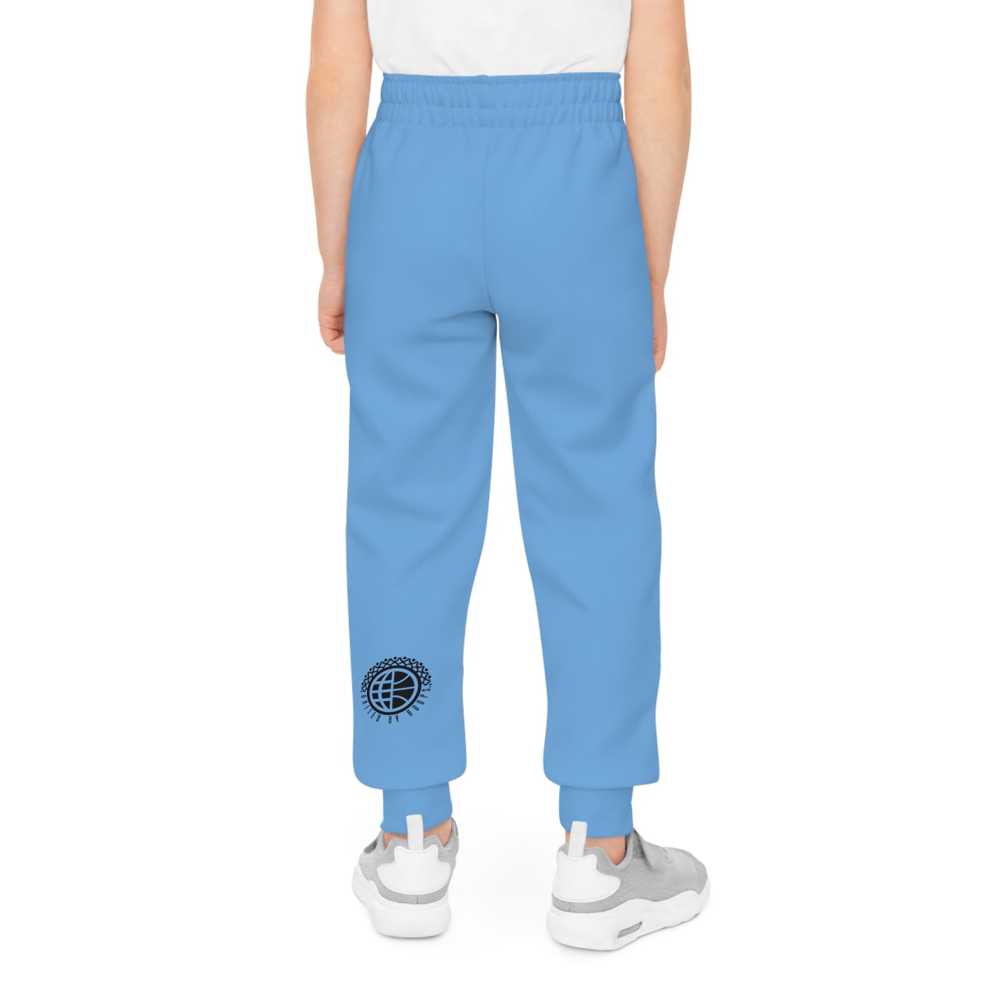Scripted Blue 'n' Black Youth Joggers