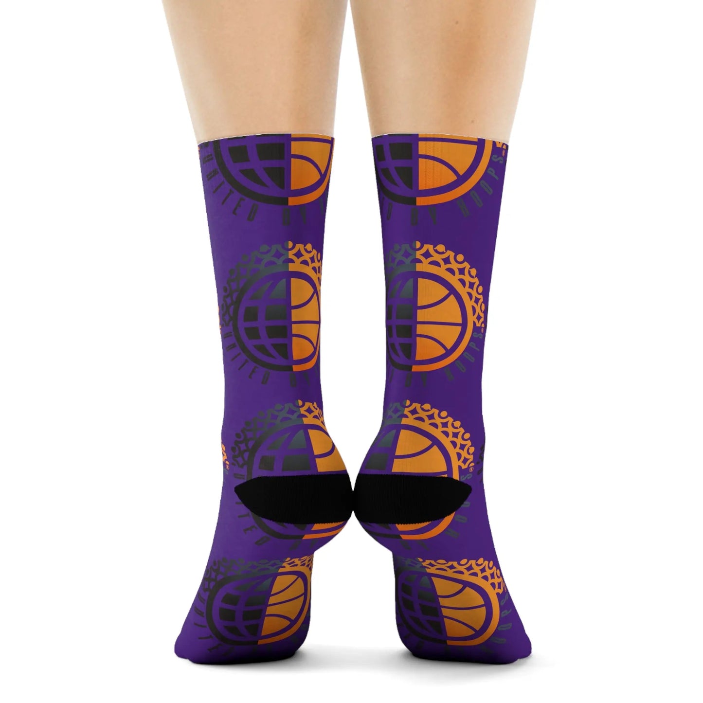 United By Hoops Purp O.G. Unisex Crew Socks Printify