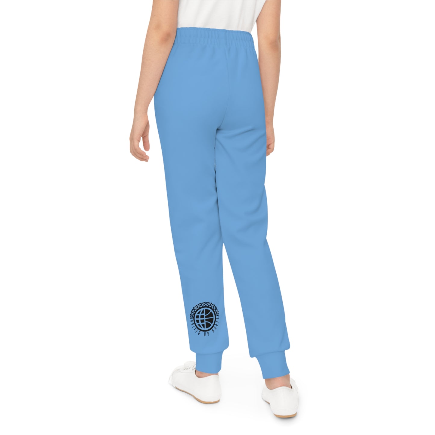 Scripted Blue 'n' Black Youth Joggers