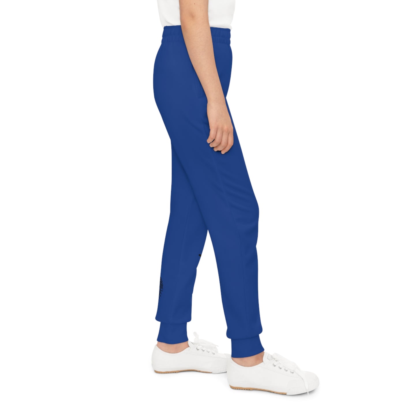 Scripted Dark blue 'n' Black Youth Joggers