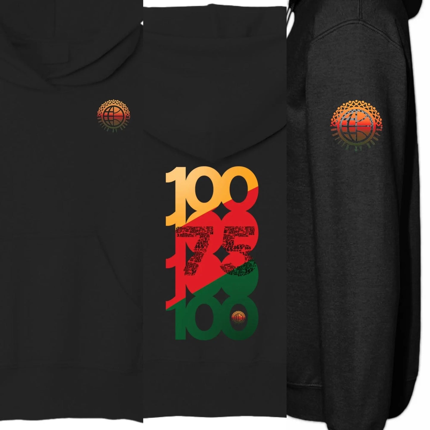 Black History 100 Youth Hoodie United By Hoops, LLC