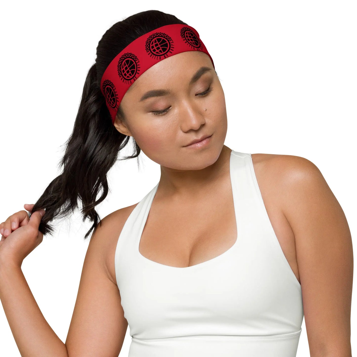 Sweat Block Red Headband United By Hoops