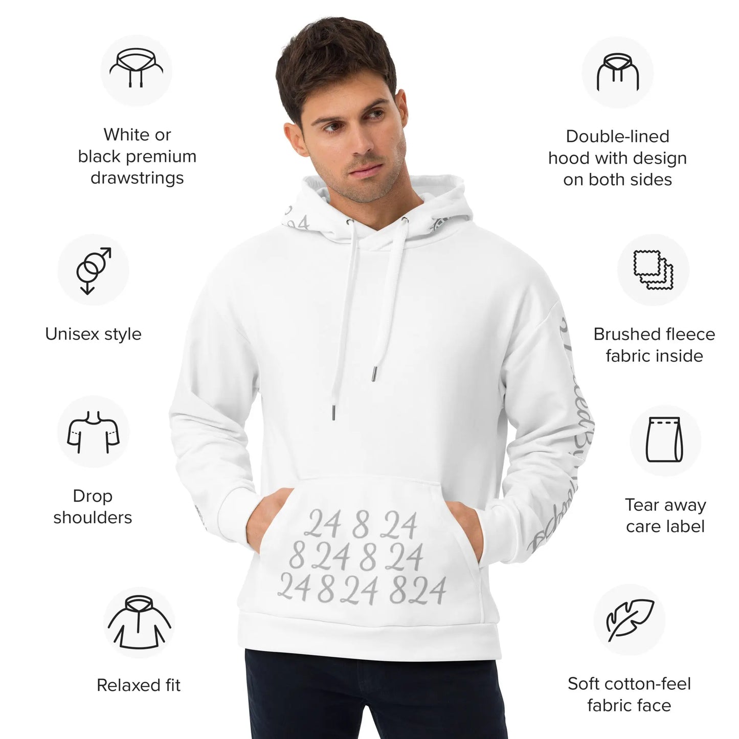 Silent Silver 24/8 Hoodie Unisex United By Hoops