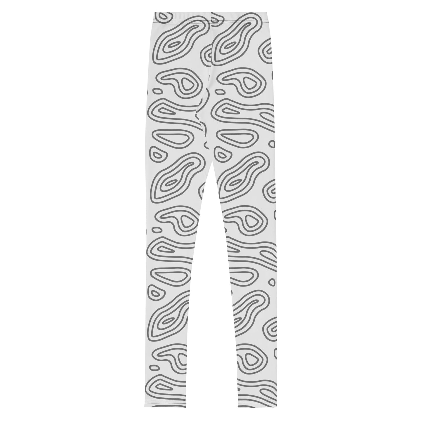 Grey on Grey Abstract Youth Leggings