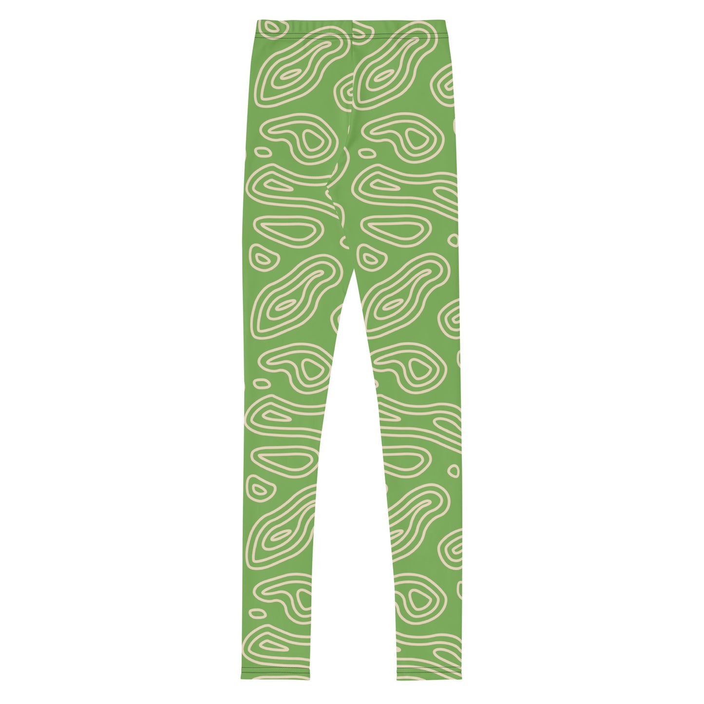 Green 'n' Tan Abstract Youth Leggings