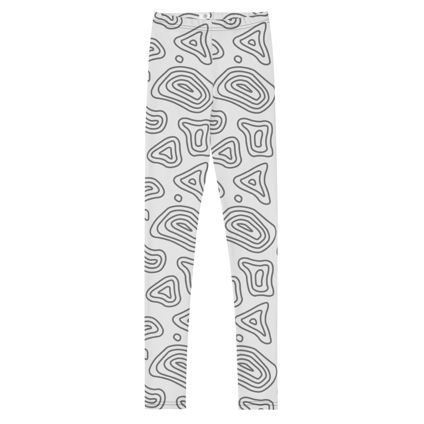 Grey on Grey Abstract Youth Leggings
