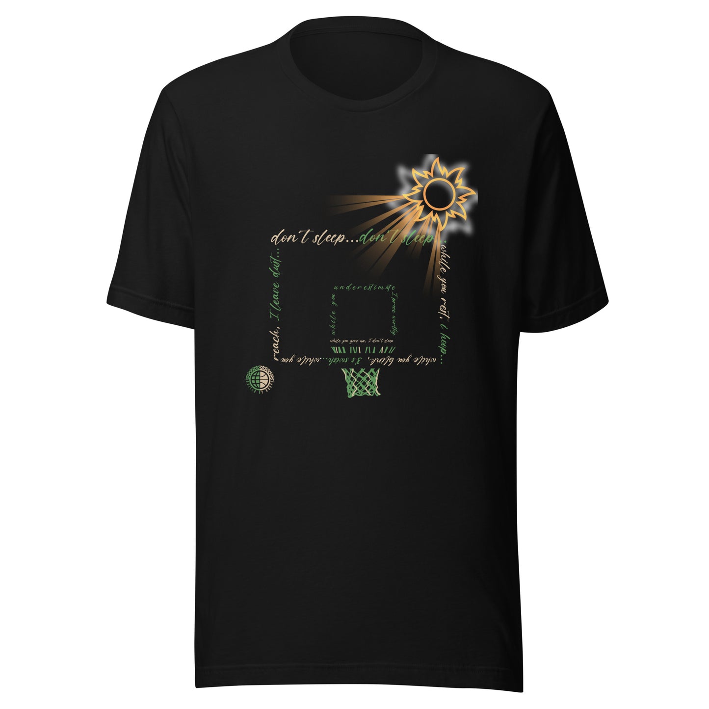 Don't Sleep Unisex Green & Gold
