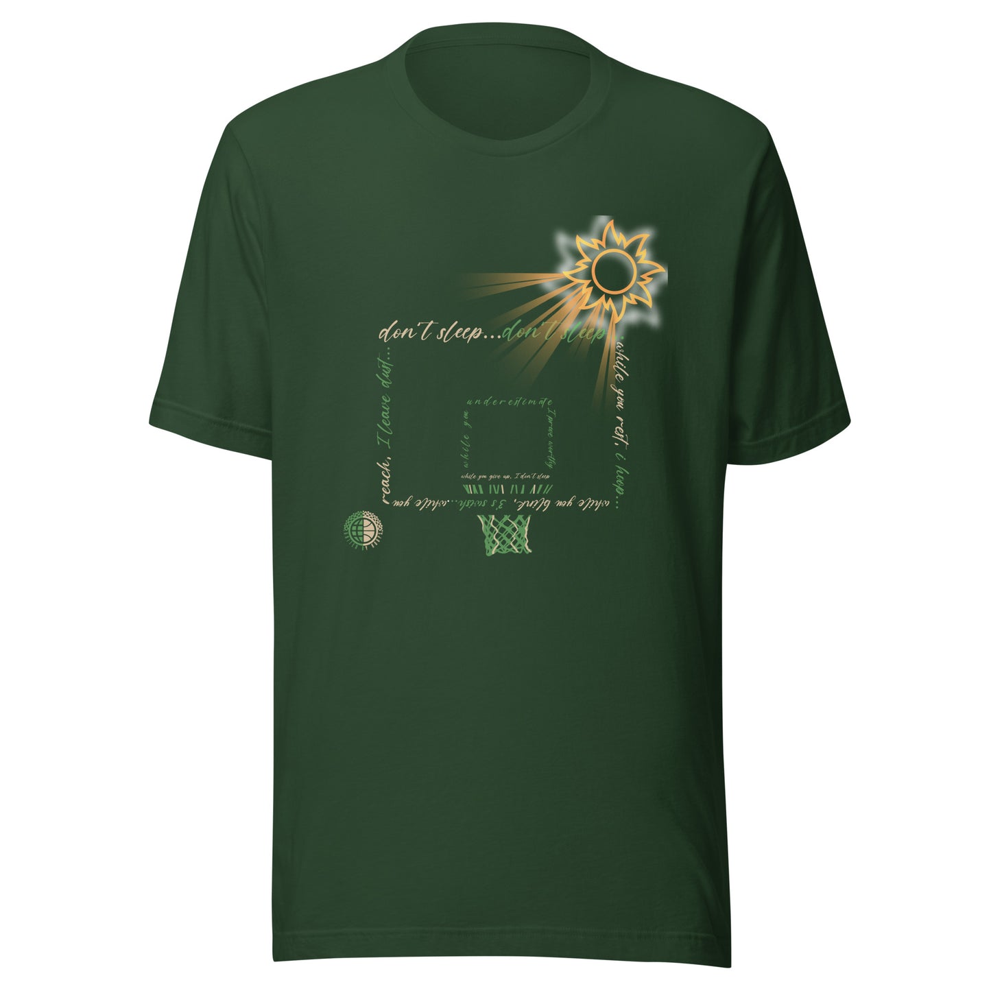 Don't Sleep Unisex Green & Gold