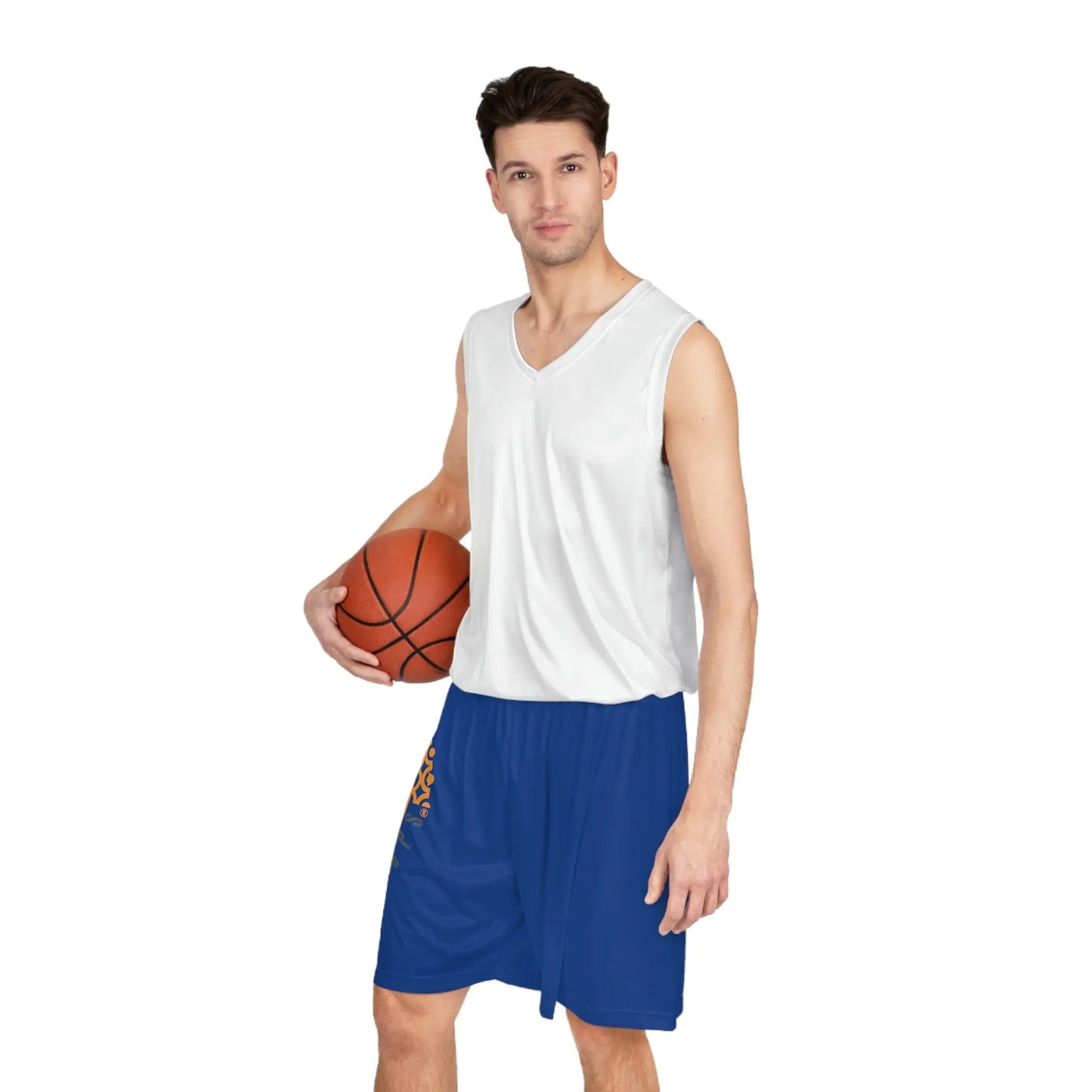 United By Hoops Dark Blue Basketball Shorts Printify
