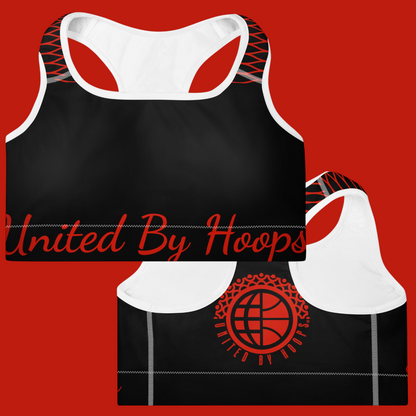 Scripted Net Red Padded Sports Bra United By Hoops, LLC