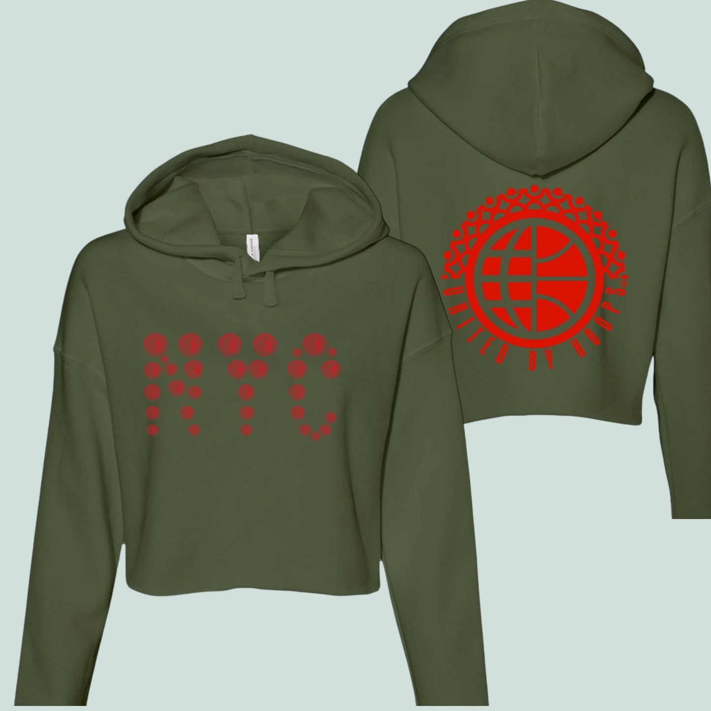 NYC Red Blend Cropped Hoodie