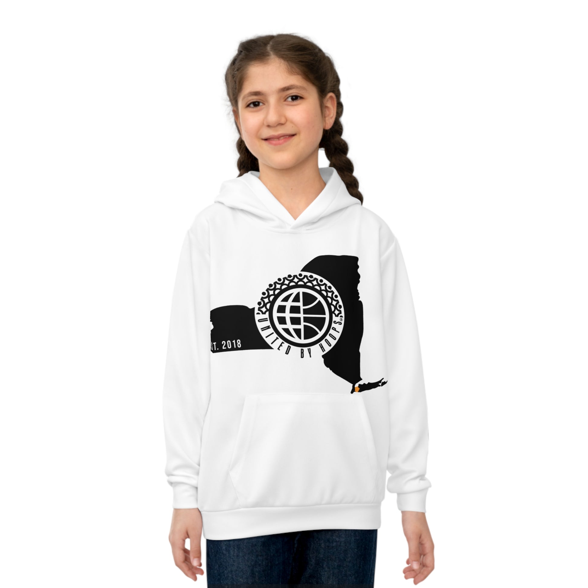 United By Hoops NYC BlackOut Youth Hoodie Printify