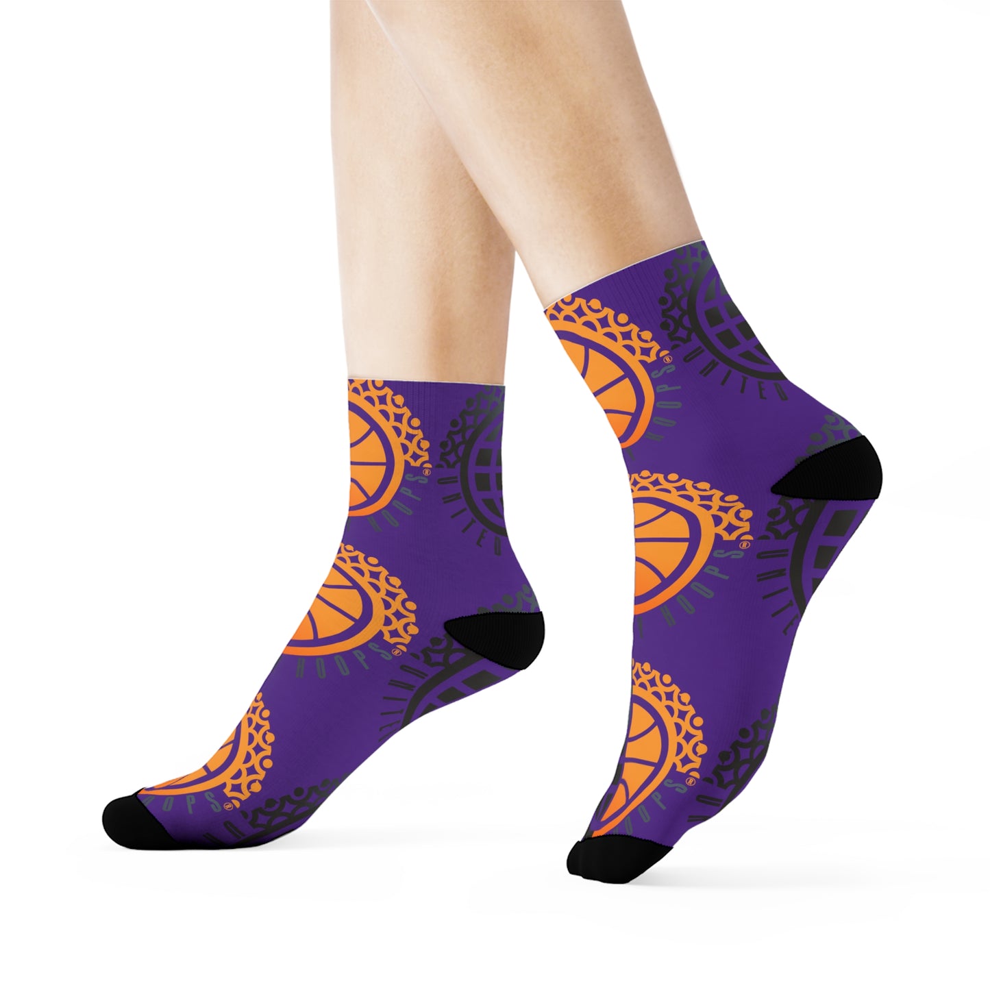 United By Hoops Purp O.G. Unisex Crew Socks