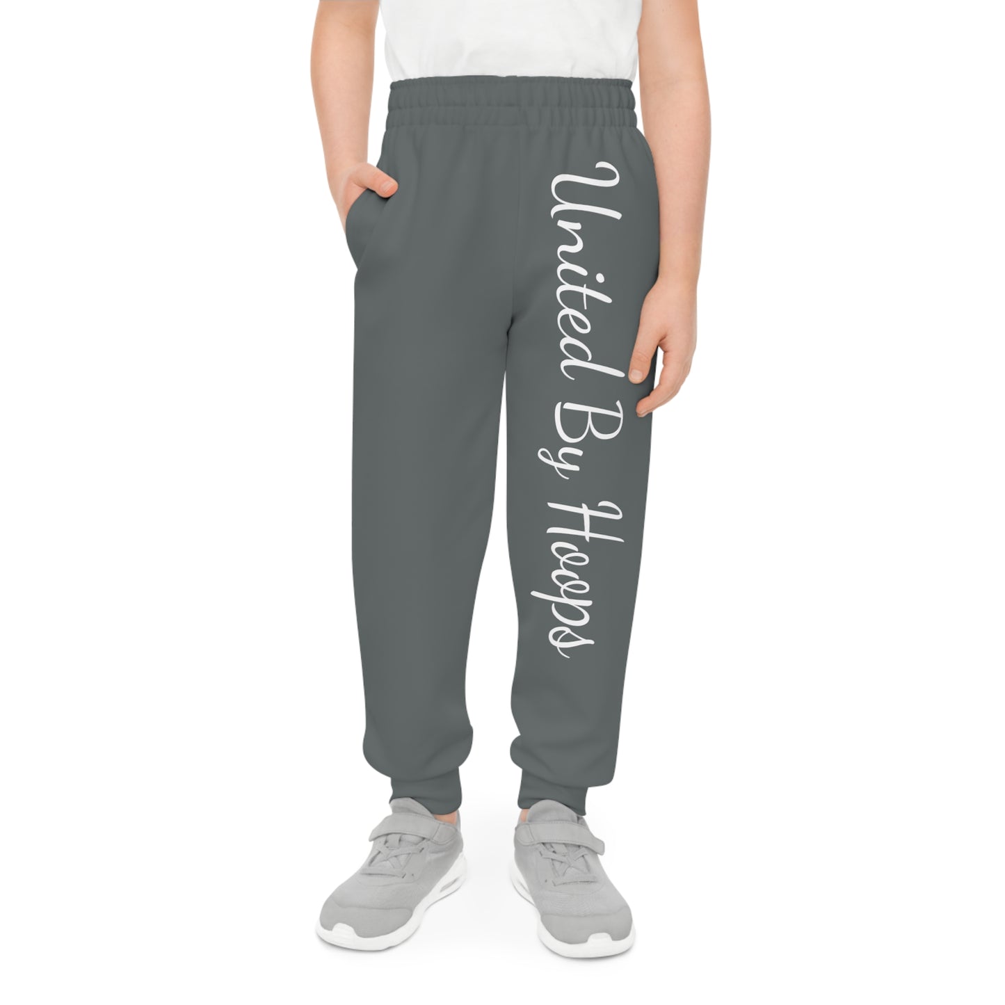 Scripted Grey 'n' White Youth Joggers