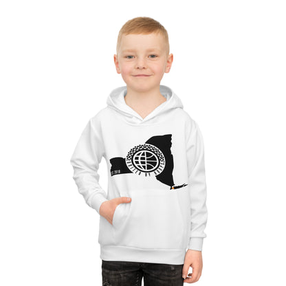 United By Hoops NYC BlackOut Youth Hoodie Printify