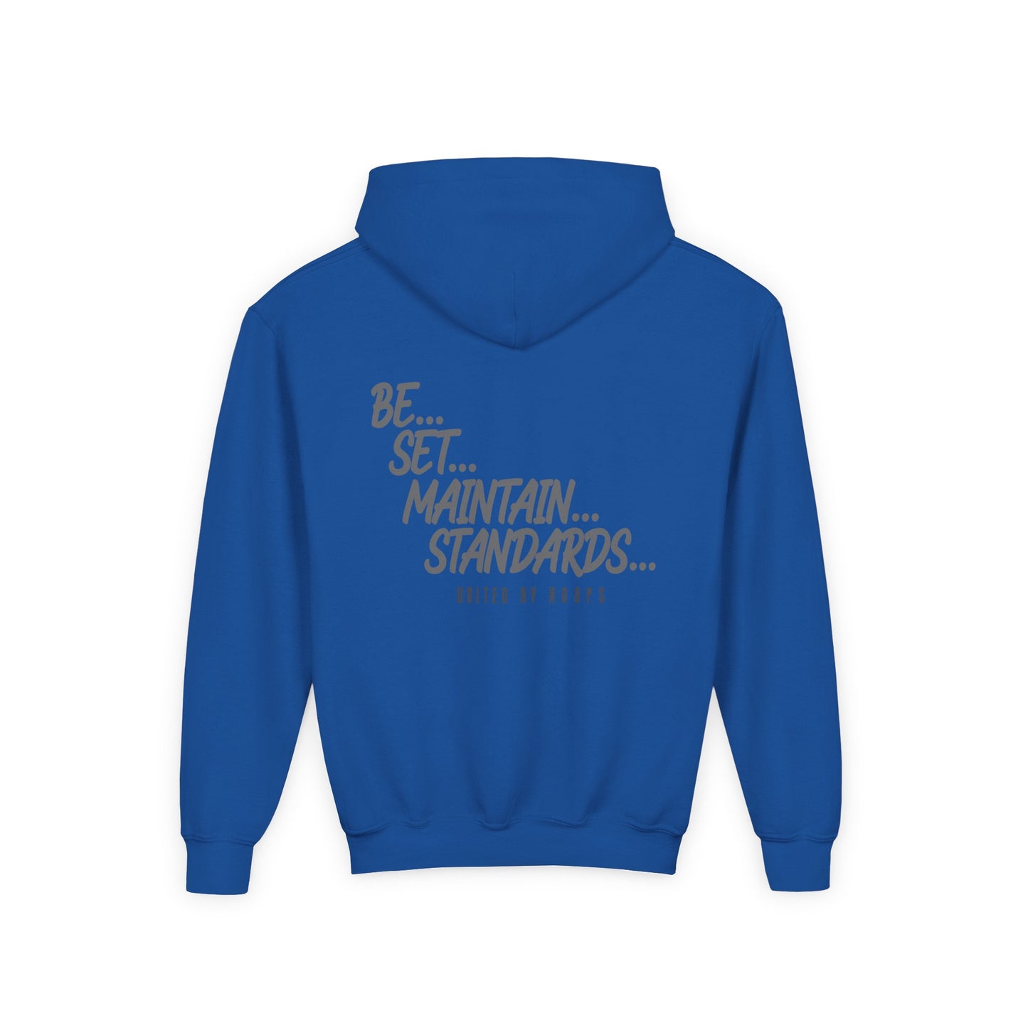 NYC United By Hoops Vintage Grey Youth Unisex Hoodie Printify