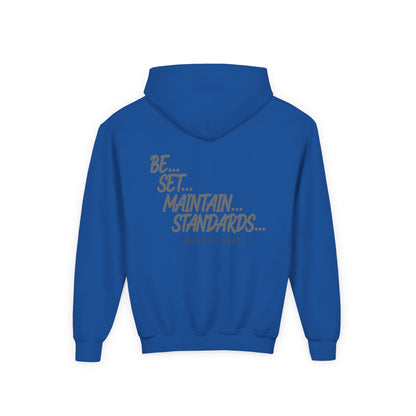 NYC United By Hoops Vintage Grey Youth Unisex Hoodie Printify