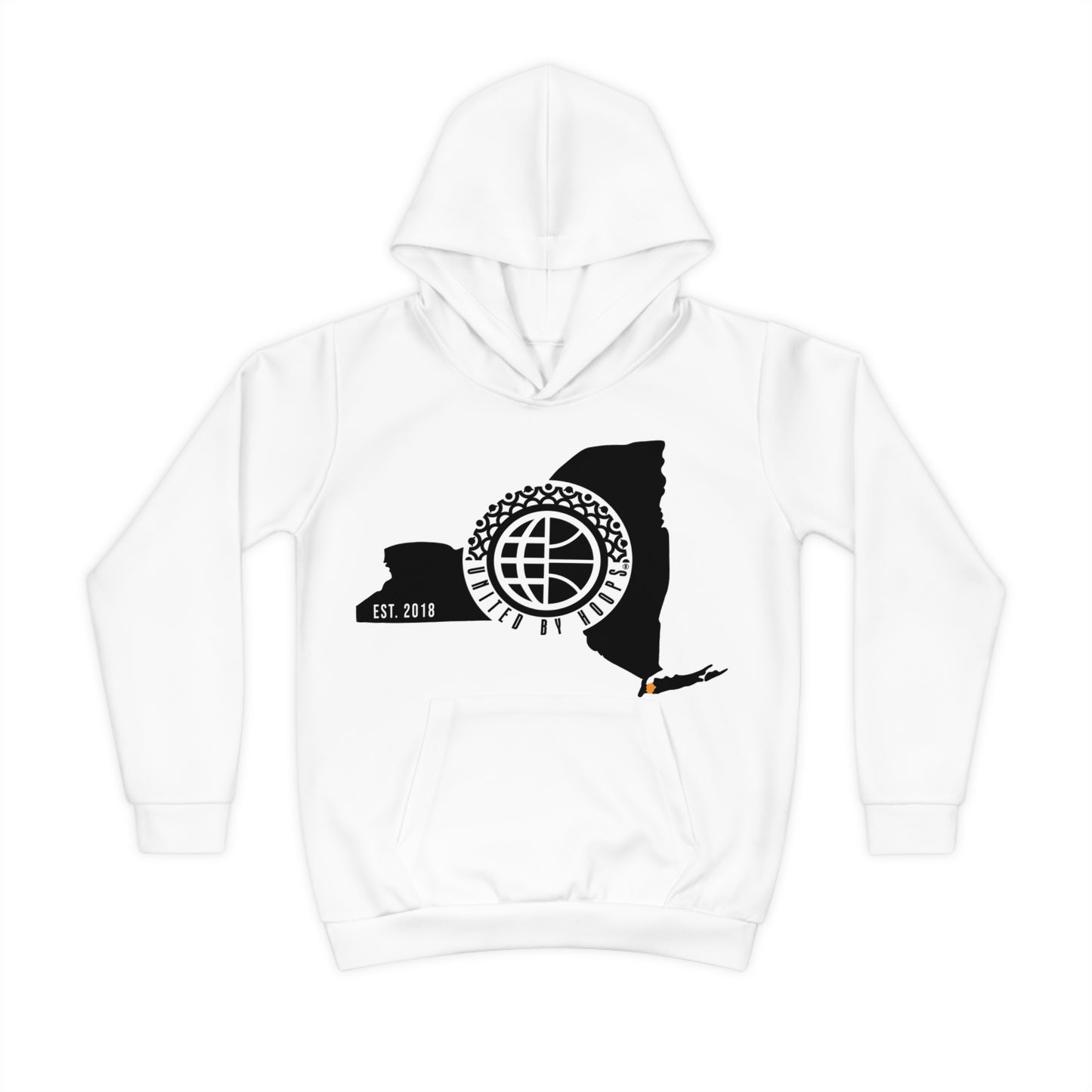 United By Hoops NYC BlackOut Youth Hoodie Printify