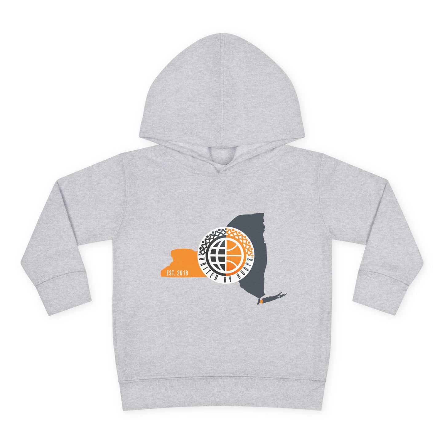 NYC United By Hoops Toddler Pullover Fleece Hoodie Printify