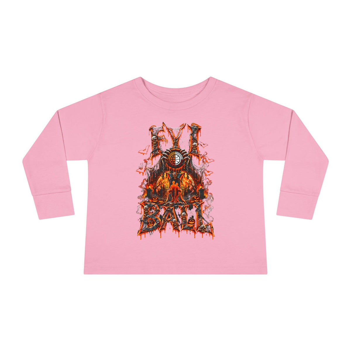 F.Y.I. I Ball Halloween Toddler Long Sleeve Tee Printify