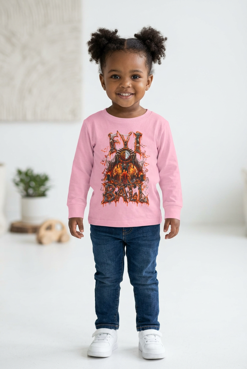 F.Y.I. I Ball Halloween Toddler Long Sleeve Tee Printify