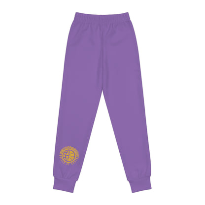 Scripted Purp 'n' Gold Youth Joggers