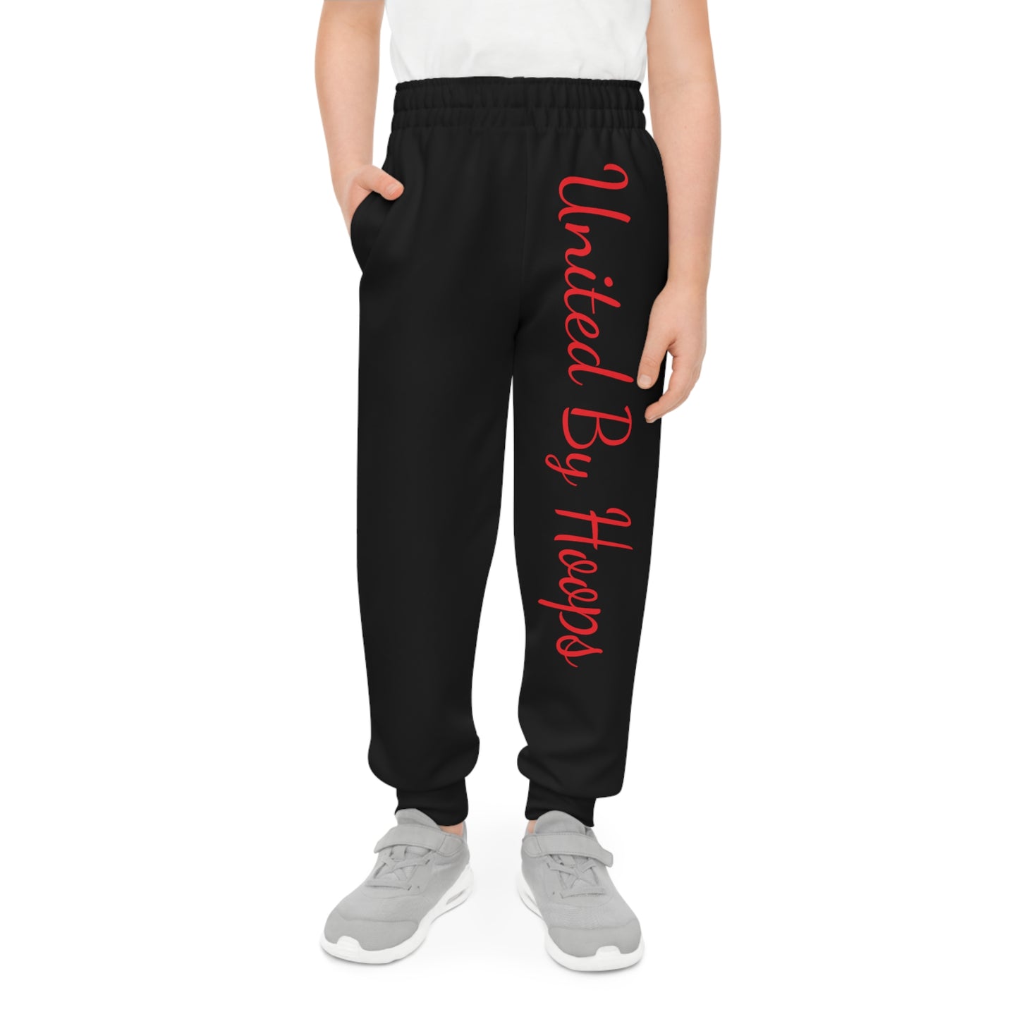 Scripted Black 'n' Red Youth Joggers