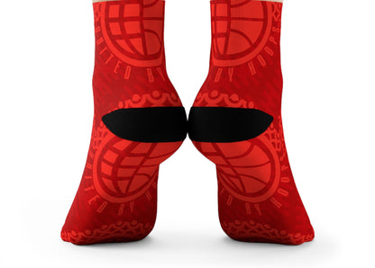 UBH Rich Red Crew Socks