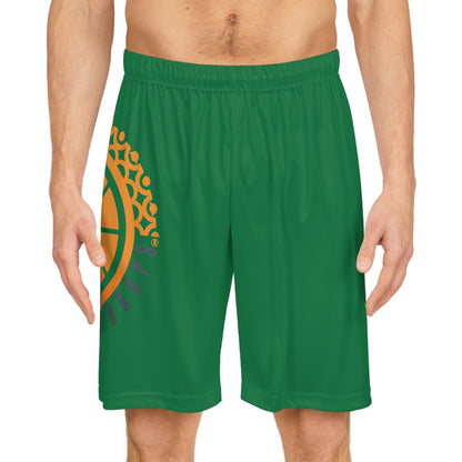 United By Hoops Dark Green Basketball Shorts