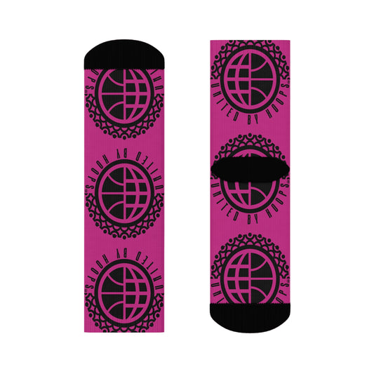 United By Hoops Pink 'n' Black Unisex Socks