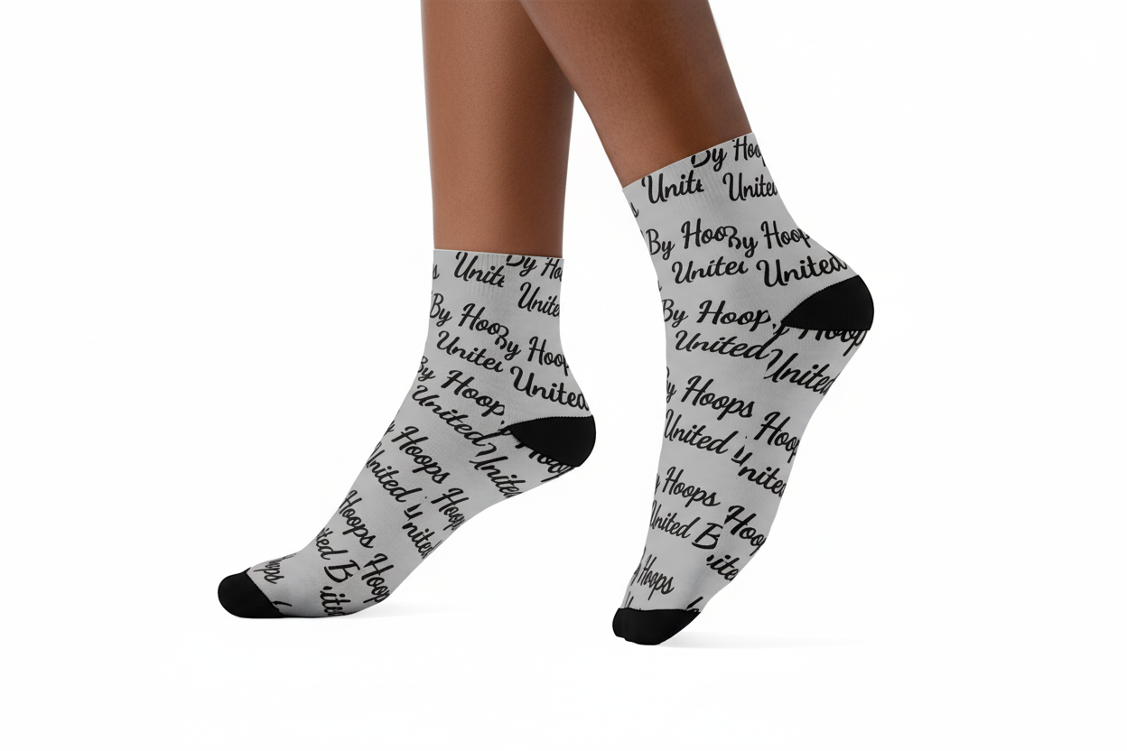 Scripted Grey UBH Socks