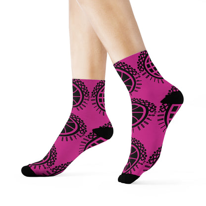 United By Hoops Pink 'n' Black Unisex Socks