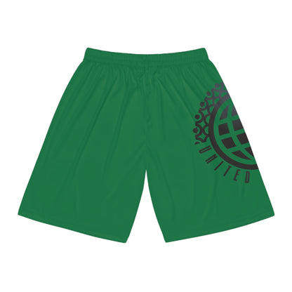 United By Hoops Dark Green Basketball Shorts