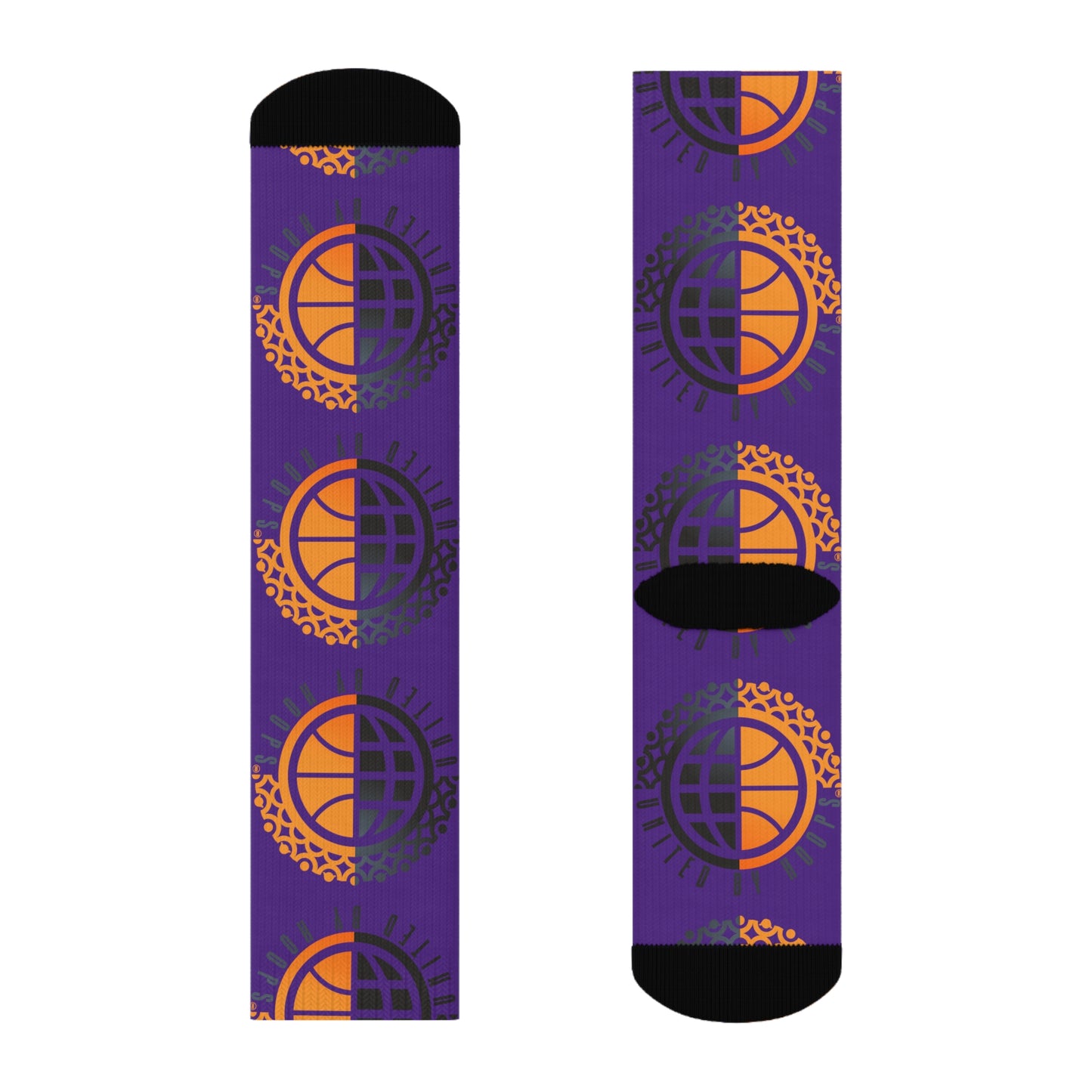 United By Hoops Purp O.G. Unisex Crew Socks