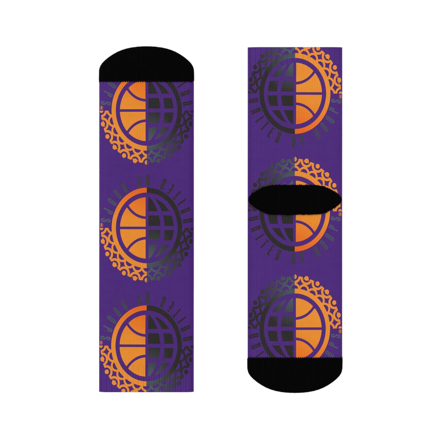 United By Hoops Purp O.G. Unisex Crew Socks