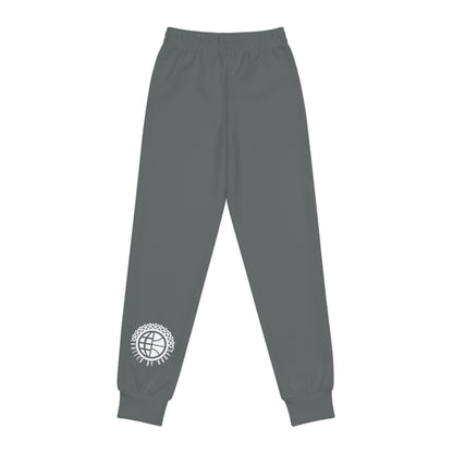 Scripted Grey 'n' White Youth Joggers