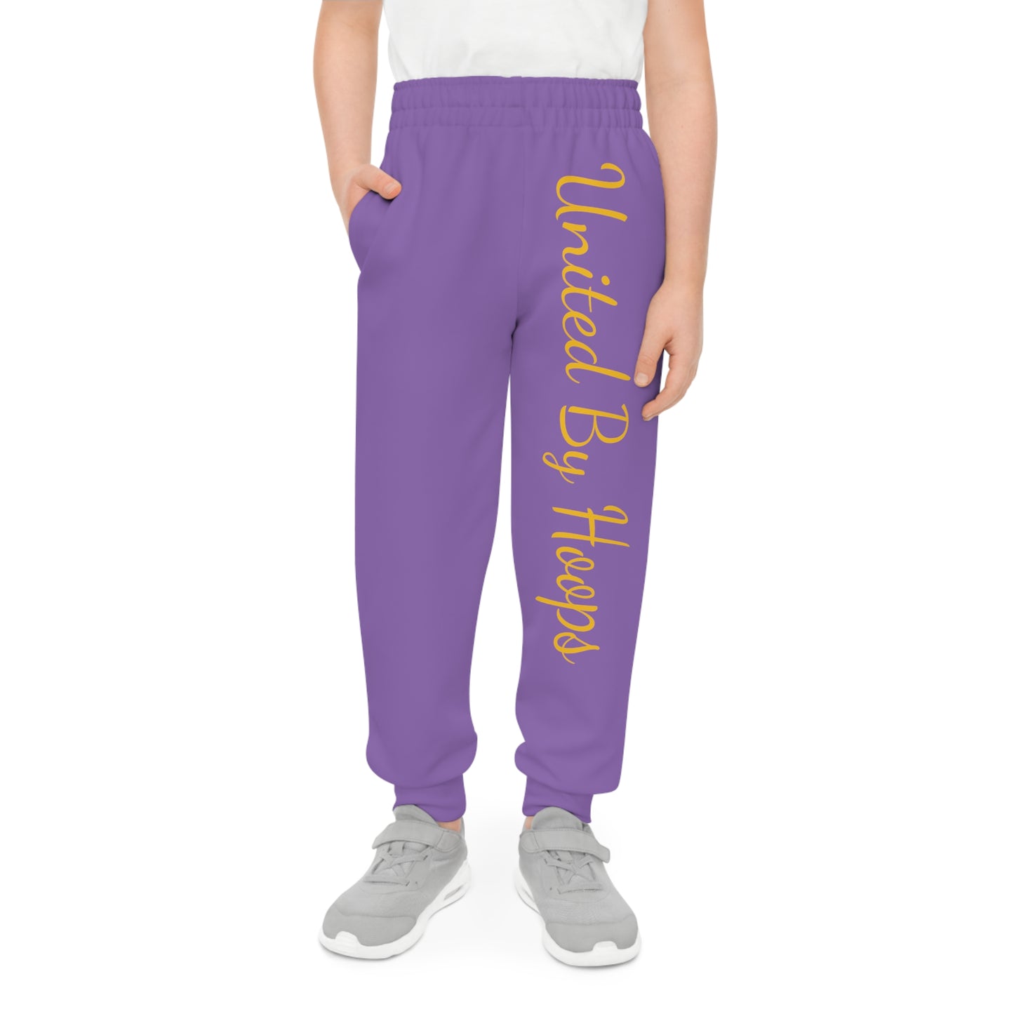 Scripted Purp 'n' Gold Youth Joggers