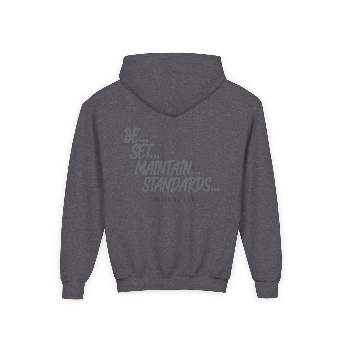 NYC United By Hoops Vintage Grey Youth Unisex Hoodie Printify