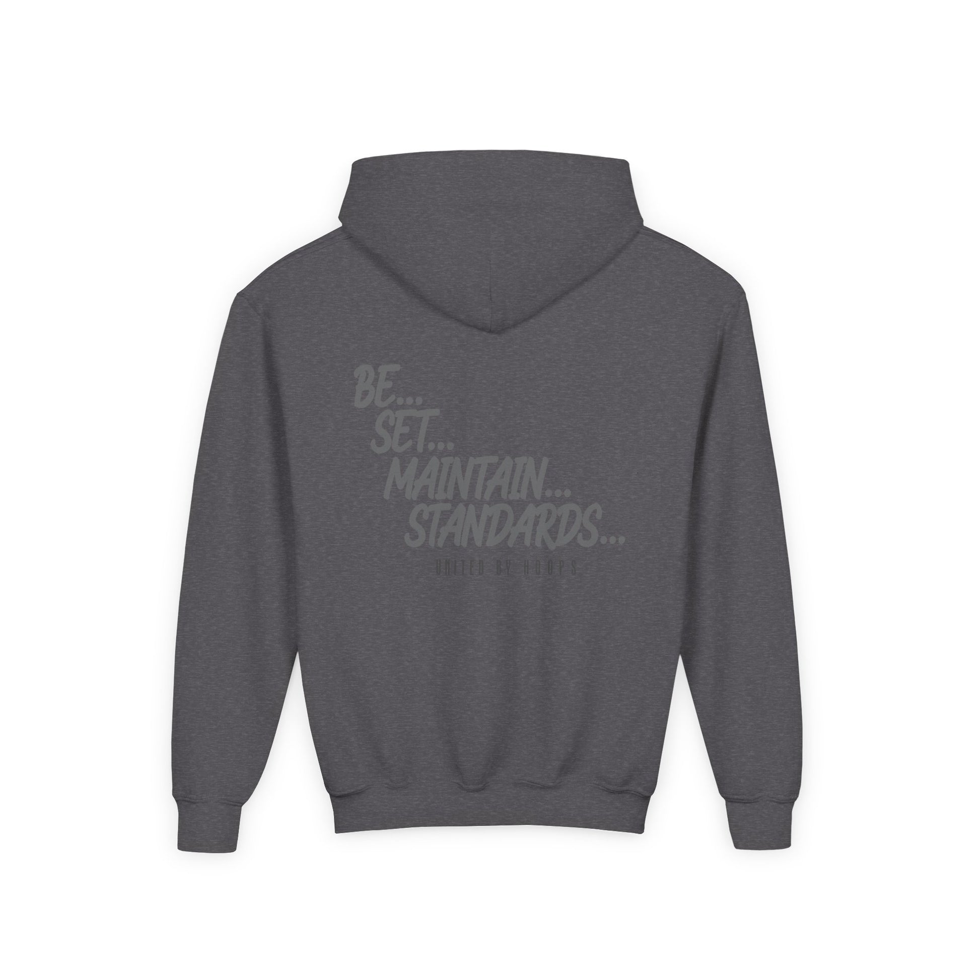 NYC United By Hoops Vintage Grey Youth Unisex Hoodie Printify