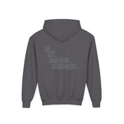 NYC United By Hoops Vintage Grey Youth Unisex Hoodie Printify