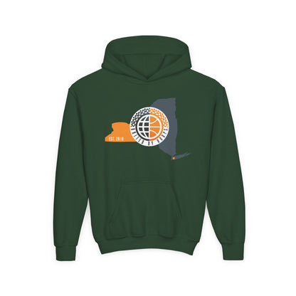 NYC United By Hoops Youth Unisex Heavy Blend Hoodie Printify