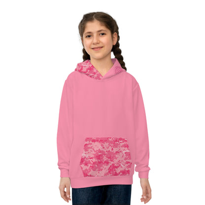 Camo in Pink Youth Hoodie