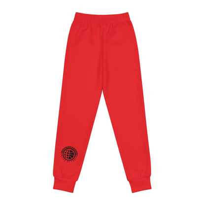 Scripted Red 'n' Black Youth Joggers