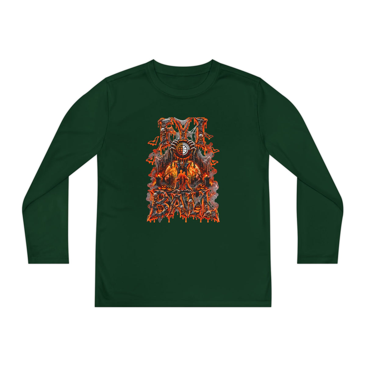 F.Y.I. I Ball Halloween Youth Long Sleeve Tee Printify