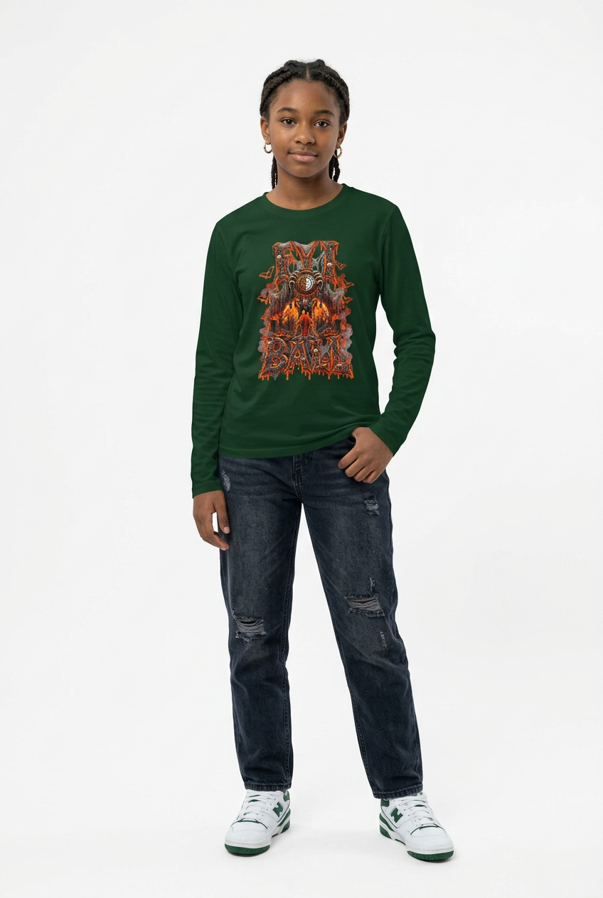 F.Y.I. I Ball Halloween Youth Long Sleeve Tee Printify