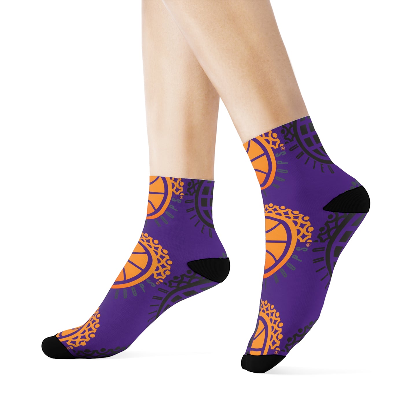 United By Hoops Purp O.G. Unisex Crew Socks